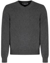 Comme des Garçons - V-Neck Wool Sweater - Lyst