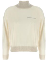 Peserico - Lurex Details Turtleneck Sweater - Lyst