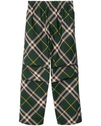 Burberry - Dark Check Trousers For - Lyst