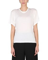 Stella McCartney - Crew-Neck T-Shirt With Unique Chain Detail - Lyst