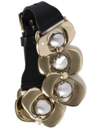 Miu Miu - Leather And Metal Bracelet - Lyst