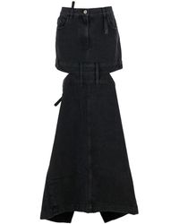 The Attico - Denim Skirt - Lyst