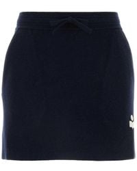 Isabel Marant - Midnight Stretch Cotton Blend Amaline Mini Skirt - Lyst