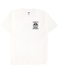 Obey - Graphic Crew Neck T-Shirt - Lyst