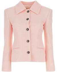 Alessandra Rich - Sequin Checked Tweed Jacket - Lyst