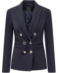 Pinko - Solid Notched Lapel Blazer - Lyst