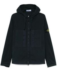 Stone Island - Logo Cotton Blouson Jacket - Lyst