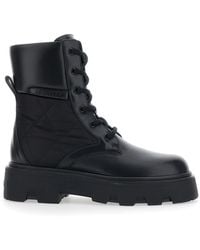 Moncler - 'Aurea' Ankle Boots With Slip-On Design And Logo Lettering On The Side - Lyst