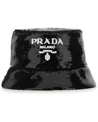 Prada - Sequins Bucket Hat - Lyst