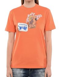 DSquared² - Graphic Crew Neck T-Shirt - Lyst