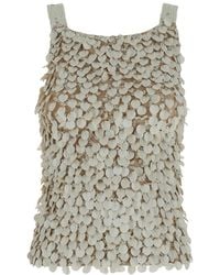 P.A.R.O.S.H. - Sleeveless Rhinestoned Top - Lyst