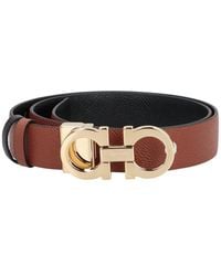 Ferragamo - Gancini Reversible Leather Belt - Lyst