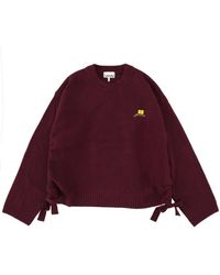 Ganni - Logo Crew Neck Sweater - Lyst