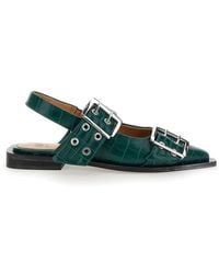 Ganni - Feminine Buckle Ballerinas - Lyst