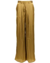 Nude - Satin Pants - Lyst