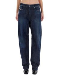 DIESEL - Regular Mid Rise Jeans - Lyst