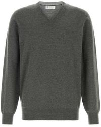 Brunello Cucinelli - Regular V Neck Sweater - Lyst