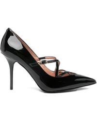 Love Moschino - Glossy Pumps With Delicate Crisscross Straps - Lyst