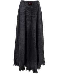 DIESEL - Solid Maxi Skirt - Lyst