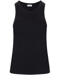 Brunello Cucinelli - Solid Scoop Neck Top - Lyst