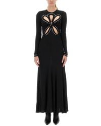 Rabanne - Embellished Round Neck Maxi Dress - Lyst