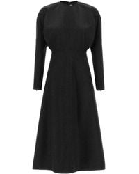 Victoria Beckham - Crew Neck Midi Dress - Lyst