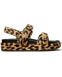 Tory Burch - Kira Leopard Print Sandals - Lyst