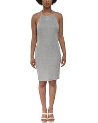 Off-White c/o Virgil Abloh - Logo Halter Neck Mini Dress - Lyst
