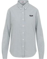 Miu Miu - Regular Checks Shirt - Lyst