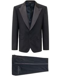 Dolce & Gabbana - Solid Peaked Lapel Suit - Lyst