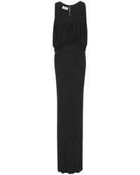 Saint Laurent - Draped T-Shirt Gown For Ss23 - Lyst
