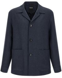 ZEGNA - Linen Full-Length Jacket - Lyst