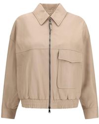 Brunello Cucinelli - Solid Shirt Collar Jacket - Lyst