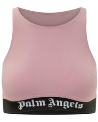 Palm Angels - Logo Round Neck Top - Lyst