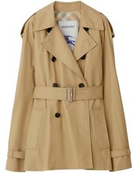 Burberry - Cotton Trench Coat - Lyst