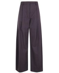 THE LATEST - Straight Flat Front Pants - Lyst