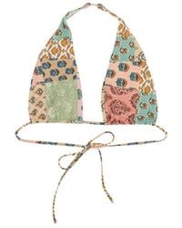 MC2 Saint Barth - Printed Bikini Top Swimwear - Lyst