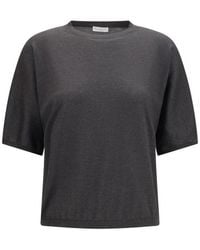 Brunello Cucinelli - Solid Round Neck Sweater - Lyst