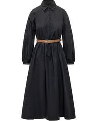 Max Mara - Shirt Collar Maxi Dress - Lyst