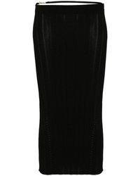 Jacquemus - Lamb Leather Midi Skirt - Lyst