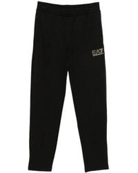 EA7 - Elasticated Logo Trousers - Lyst