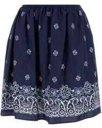Miu Miu - Printed Knee Length Skirt - Lyst