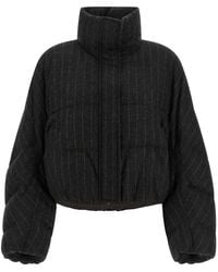 Brunello Cucinelli - Stripes Mock Collar Jacket - Lyst