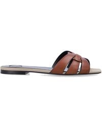 Saint Laurent - Solid Tribute Flat Mules - Lyst
