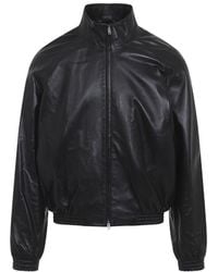Acne Studios - Leather Bomber Jacket - Lyst