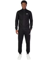 EA7 - Cotton Logo Tracksuit - Lyst