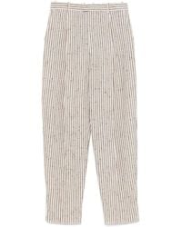 Bottega Veneta - Knotted Viscose Silk Stripe Pants - Lyst