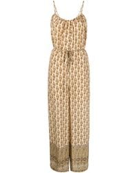 Gold Hawk - Printed Silk Jumpsuit - Lyst