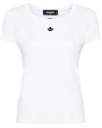 DSquared² - Appliqué-Logo Cotton T-Shirt - Lyst