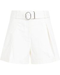 Jil Sander - Mini Cotton Bermuda Shorts With Removable Belt - Lyst